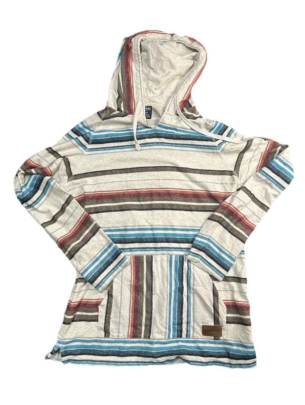 Empyre Baja Hoodie Large Striped Pullover Skate Surf Boho Festival Hooded